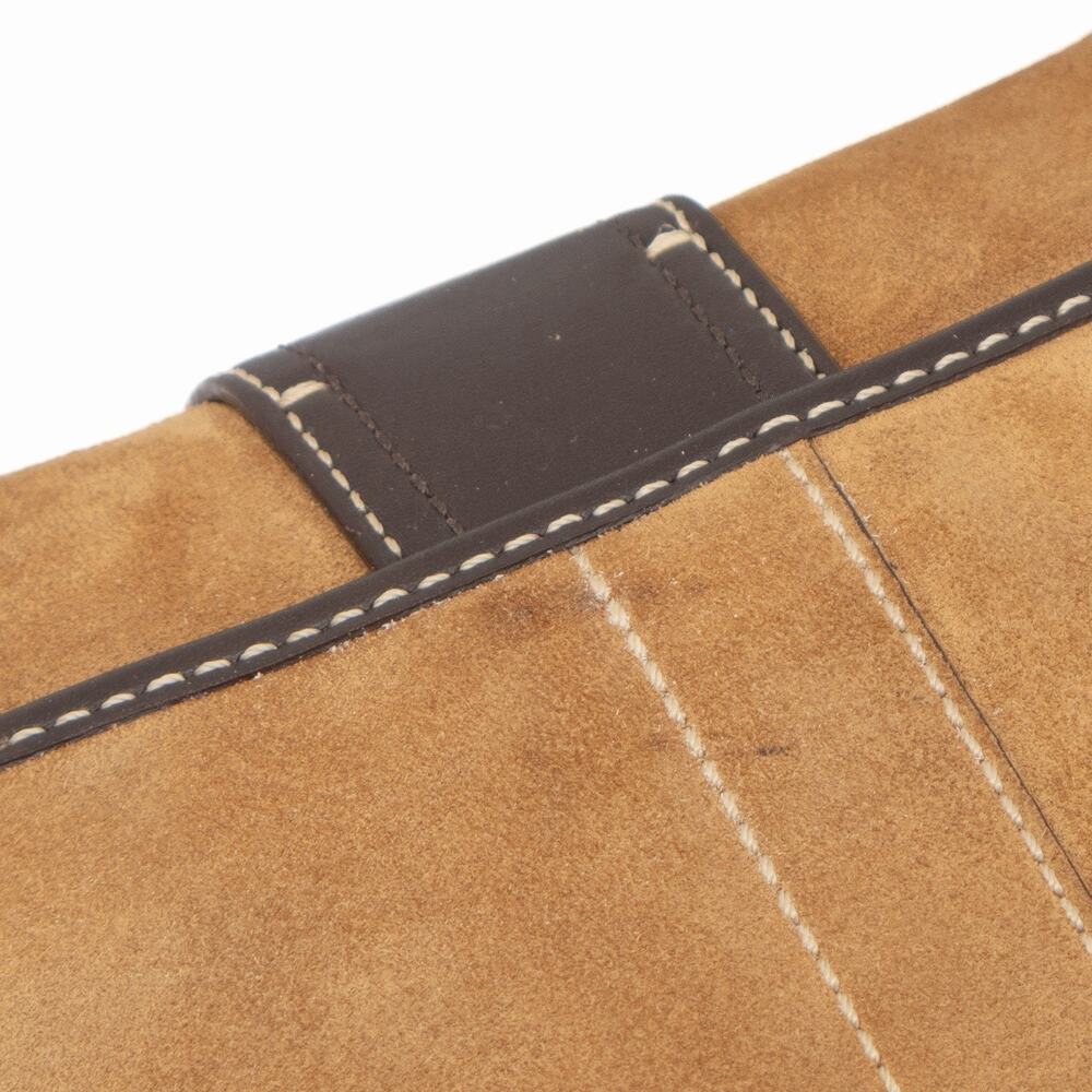 COACH VTG Soho Small Buckle Shoulder Bag Tan Suede Brown Leather Y2K F10917 - Picture 12 of 15